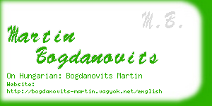 martin bogdanovits business card